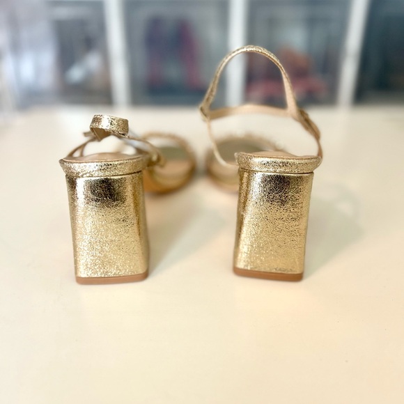 Gold Rhinestone Sandals - Picture 3 of 4